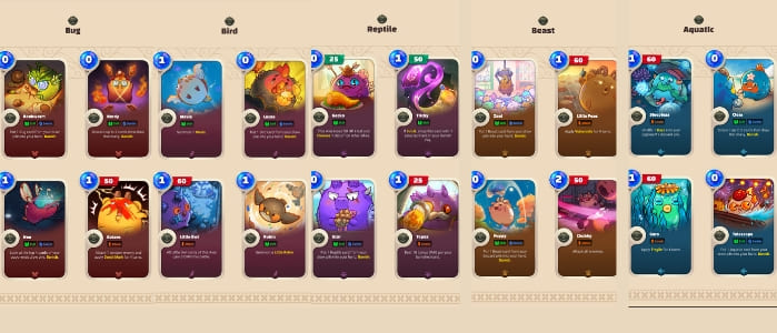 Axie Infinity Origin Eye Cards Details